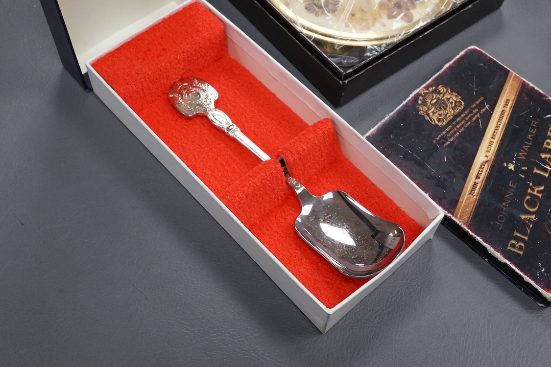 A quantity of assorted costume and other jewellery, including filigree white metal bracelet, paste cluster set clip brooch, Scottish silver twin hearts brooch, etc., together with four assorted lady's wrist watches.